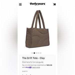 ThirtyYears The Drift Tote in Clay